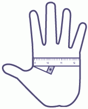 Rysunkowa instrukcja pomiaru obwodu ręki