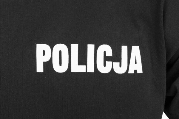 Koszulka policyjna biały napis