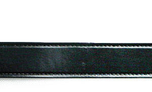 Pas policyjny skórzany czarny z dwoma trzpieniami i knopikiem