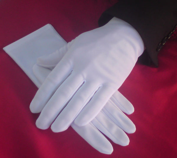 Rękawiczki białe od kierowania ruchem