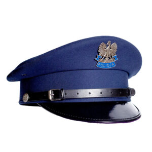 Policja czapka wyjściowa przód
